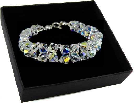 Свадебный браслет с кристаллами SWAROVSKI, переливающийся