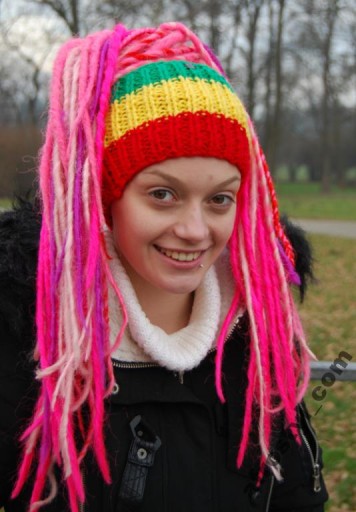 rock opaska rasta na dredy,warkoczyki,jamajka