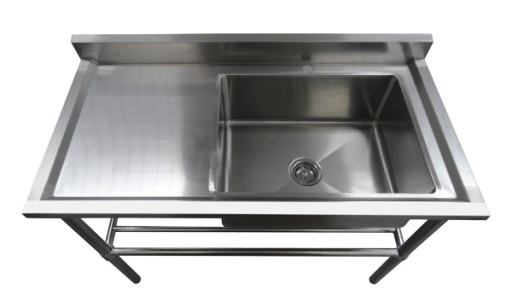 ГАСТРОНОМИЧЕСКАЯ МОЙКА СТОЛ ИЗ НЕРЖАВЕЮ 120 x 60 см FV