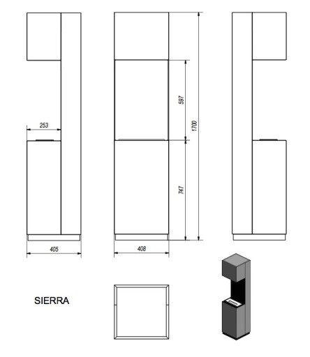 Biokominek portalowy SIERRA biały certyfikat TUV