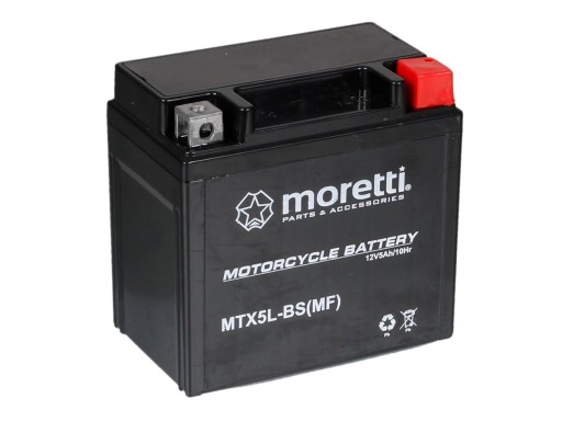 Гелевой аккумулятор для мотоциклов MORETTI MTX5L-BS