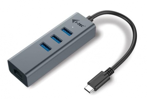 i-tec USB C Metal 3-портовый концентратор Gigabit Ethernet LAN