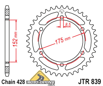 Комплект привода Yamaha DTR DT 125 R/RE - DiD!!