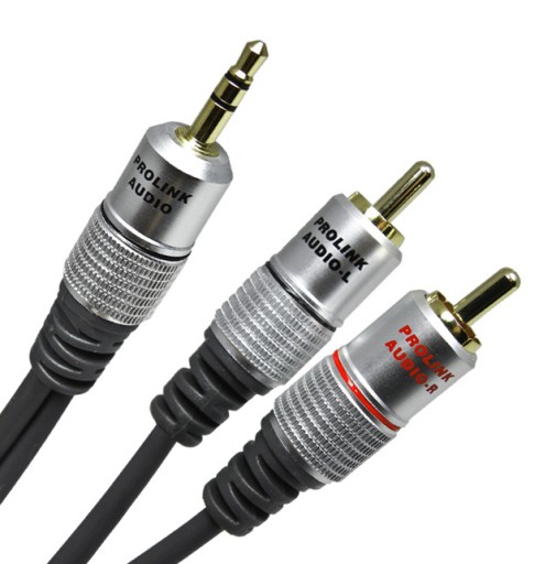 Kabel Przewód 2RCA-3,5mm 2RCA-Jack PROLINK 5m