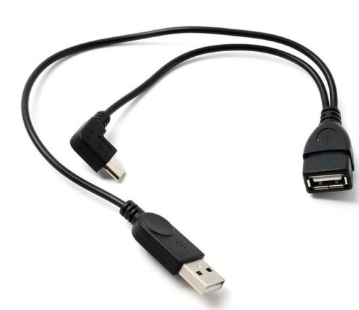 Y-УГЛОВОЙ КАБЕЛЬ OTG HOST Micro USB Источник питания USB