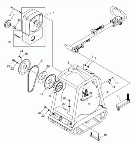 WACKER DPU DPS koło pasowe 0045746