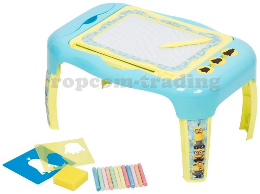 MINIONKI Stolik Tablica Magnetyczna Kredowa 2w1