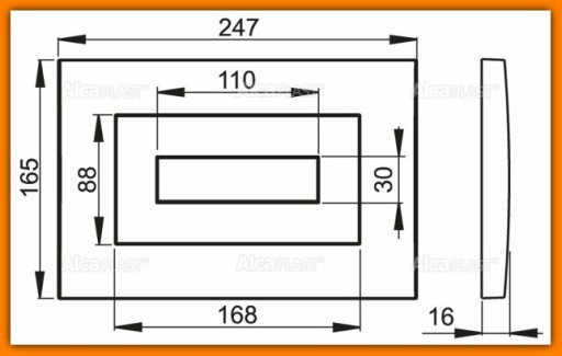 Кнопка смыва AlcaPLAST CHROM-MAT M472 DELFIN