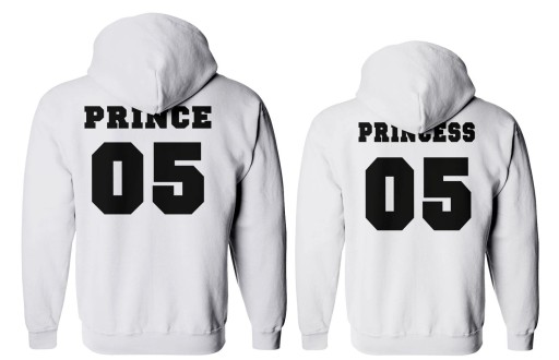 кофты для пар с капюшонами PRINCE и PRINCESS размер XXL