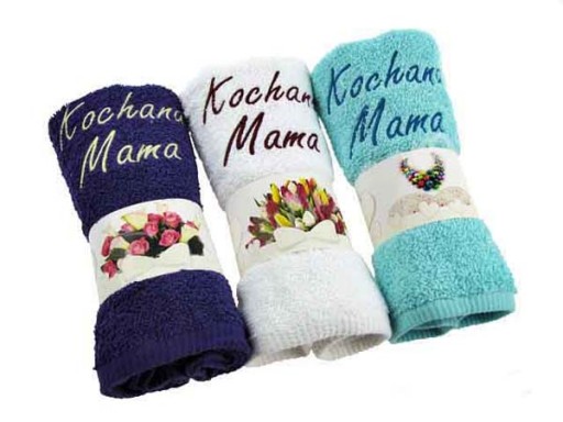 RĘCZNIK HAFTOWANY - KOCHANA MAMA / MAMY