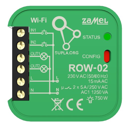 ZAMEL SUPLA ROW-02 WI-FI ПРИЕМНИК УМНЫЙ ДОМ