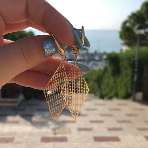 Золотые СЕРЬГИ из хирургической стали 316 L.