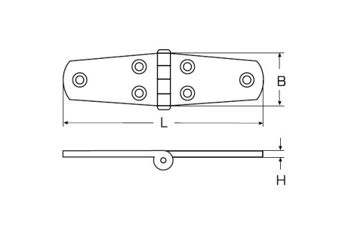 ZAWIAS 8280B NIERDZEWNY KWASOODPORNY 102X38X4,5 A4