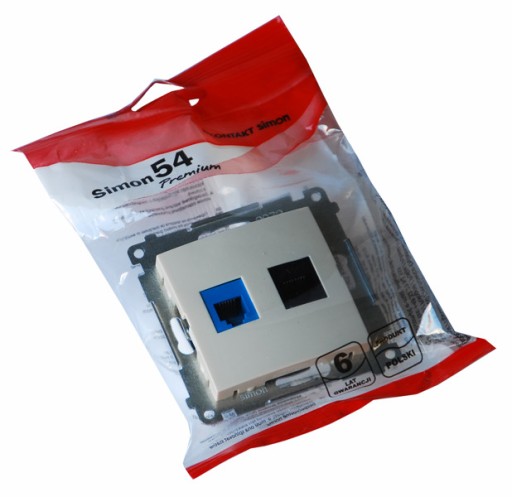 Компьютерная розетка Simon 54 Premium KREM RJ45 кот