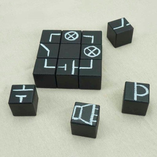 Deku - Klocki tablicowe drewniane 30 szt. 4x4x4 cm