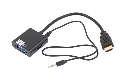 Переходник SAVIO CL-23/B (HDMI M - D-Sub (VGA) F; 0,20 м; черный цвет)