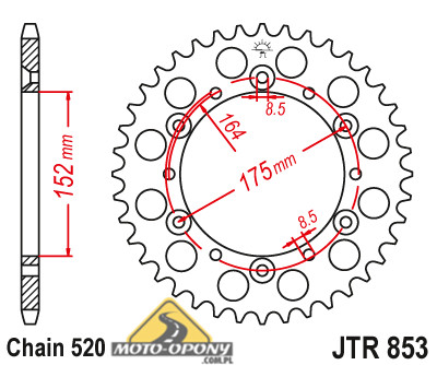 Цепь Yamaha YFM 660 Raptor X-Ring + звездочки