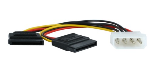 Lanberg Molex(M) -> 2x SATA(F) кабель питания 0,15м