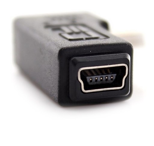 Adapter Kątowy mini USB do mini USB LEWY