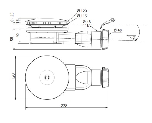 Сифон R400 Slim Radaway (R400)