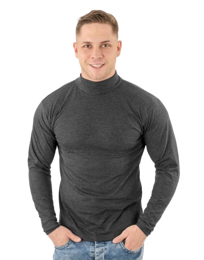 Elegancki Sweter Golf Męski Golfy WXM XXL antracyt