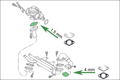 Заглушки EGR AUDI A2 A3 A4 A6 1,2 TDi / 1,4 TDi / 1,9 TDi / 2,0 TDi