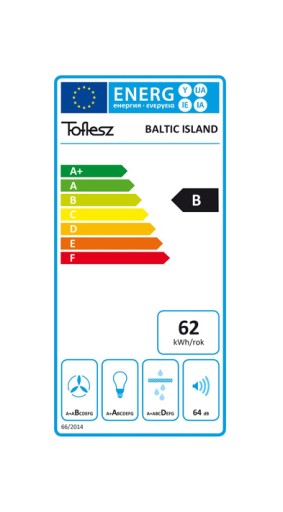 КУХОННАЯ ВЫТЯЖКА BALTIC ISLAND TOFLESZ, БЕЛАЯ