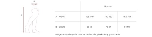 RAJSTOPY Z DZIURĄ BALETOWĄ 60 DEN Y5 SB 128/140