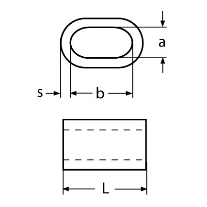 ROPE CLAMP Коннектор 3 мм АЛЮМИНИЕВАЯ ВТУЛКА 1 шт.