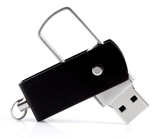 Флешка USB ZIP 32ГБ черная + ГРАВИРОВКА