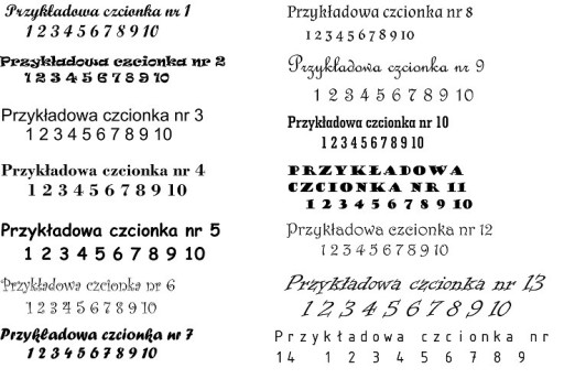 Номера и подставки для свадебного стола - шрифт 11