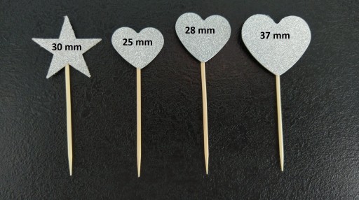 Topper, piker gwiazdki 10 szt 30 mm NIEBIESKI CIEM