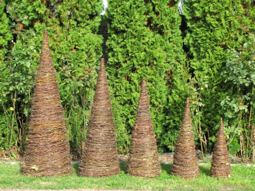 Choinka Ozdoba Świąteczna Stożek z brzozy 100 cm