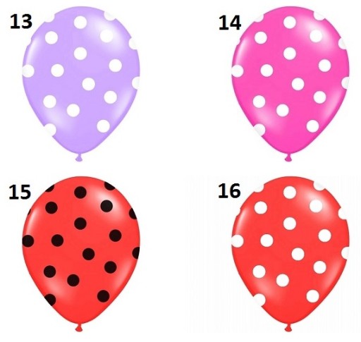 BALONY W KROPKI NA WIECZÓR PANIEŃSKI WESELE BALON
