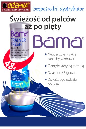 1x BAMA DEODORANT FRESH SPORT SHOES освежитель %%