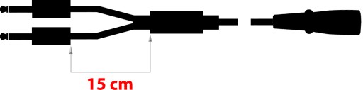 Кабель 2x 6,3 Jack mono-XLR (M) Klotz 8м