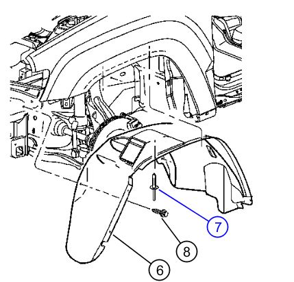 Заклепка колесных арок Jeep Grand Cherokee WK WH 05-10