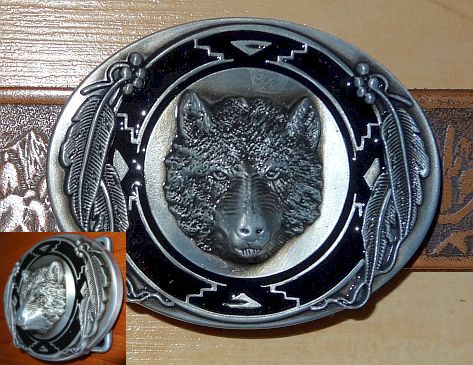 Пряжка для ремня Wolf Wolf с рельефным узором