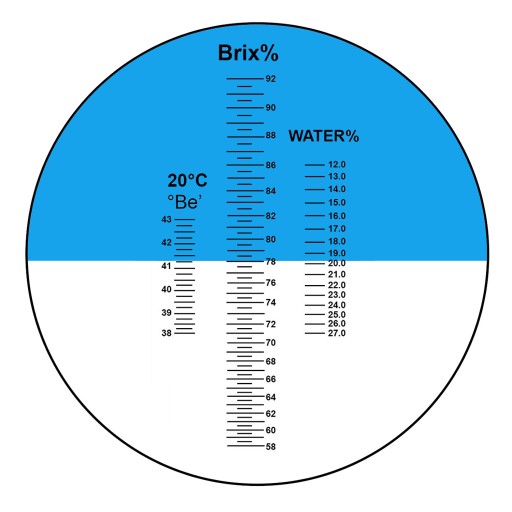 Рефрактометр HONEY Измеритель сахара Содержание Вода Масло по шкале BRIX Калибровка ATC