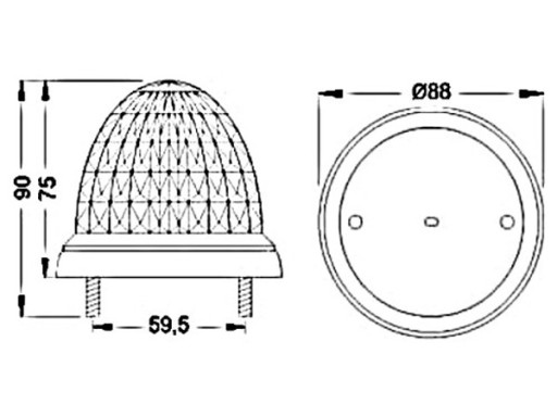 Lampa LED kogut 12 SMD2835 migająca brama maszyna