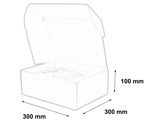 КАРТОННАЯ КОРОБКА 300x300x100 мм, ПОД ЗАКАЗ, 10 шт.