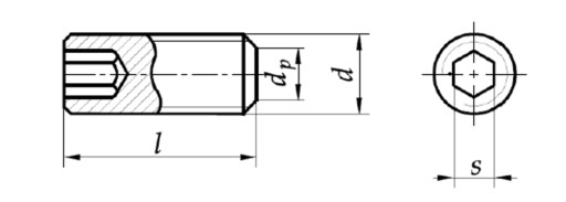 Установочный винт M4x8 с потайной головкой черный DIN 913 20 шт.