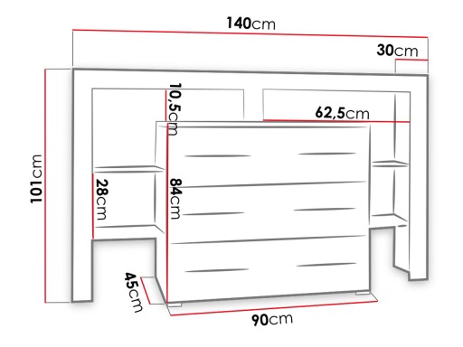 Komoda do salonu RIVA Plus - białe meble - Szafka