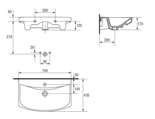 UMYWALKA MEBLOWA 50 CERSANIT CARINA K31-004