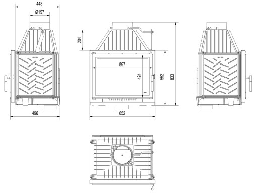 @ КАМИННАЯ ВСТАВКА камин ZUZIA deco 12 ECO + INLET