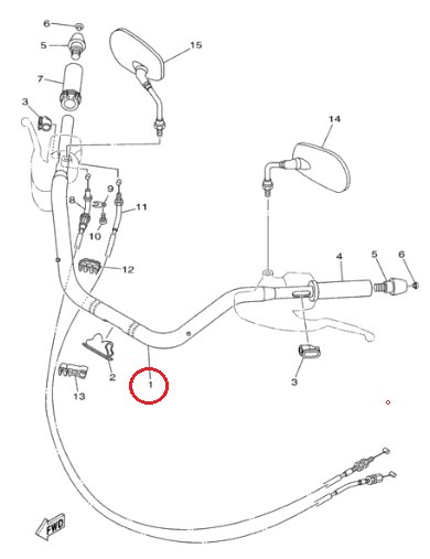 НОВЫЙ РУЛЕВОЙ КОЛЕСО YAMAHA XV 1900 Midnight Star 06-11