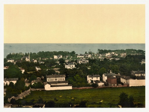 СОПОТ, панорама города БАЛТИЙСКОЕ море 1890 г.