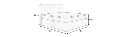 КОНТИНЕНТАЛЬНАЯ КРОВАТЬ MARCOS ВМЕСТИМОСТЬЮ 140X200, вариант A2