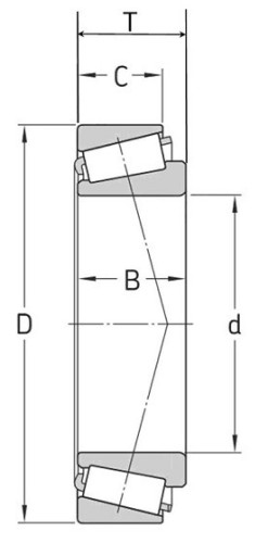 JM205149/205110 FBJ Конический роликоподшипник 50x90x28