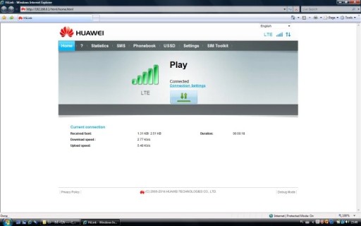Huawei E3372 T-Mobile Plus Play Оранжевый модем LTE4G